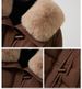 K Women's New Fashion Big Fur Collar Cotton Coat_ecoleips.com