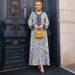 Women's Long Robe Fashion Printed V Neck Elegant New Dress Muslim Clothing Positioning_ecoleips.com