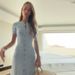 French Style Slim Waist Commute Temperament Button Down Short Sleeve Knit Dress For Women Elegant Daily Office Wear_ecoleips.com