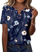 Zeagoo Womens Summer Tops Casual Short Sleeve V Neck Shirts Business Dressy Work Blouses_ecoleips.com