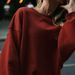 Women's Heavyweight Round Neck Sweatshirt - Autumn Winter Loose Fit Casual Pullover With Stylish Letter Print_ecoleips.com