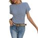 Women's Clothing Spring And Summer Round Neck Lace Splicing Short Sleeved T Shirt Tops Women's Clothing_ecoleips.com