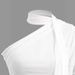 Women's Slim Fit Asymmetrical Vest European American Style One Shoulder Design with Pleated Detail And Ribbon Scarf Neck Warmer Sleeveless Short T-Shirt Top_ecoleips.com