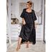 Aria Basics European American Cross-Border Camisole For Women, High-End Ice Silk Three-Quarter Sleeve Robe And Nightdress Two-Piece_ecoleips.com