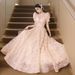 Women's Long Evening Gown Elegant Light Luxury Niche Design Perfect For Birthday Hosts And Runway Shows_ecoleips.com