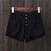 Women's Clothing Smoky Gray Ripped Button Denim Shorts Women Summer mm Large Size Slimming Wide Leg Pants Beggar AA Hot Pants Raw Edge_ecoleips.com