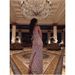 2025 Spring/Summer New Women's Sleeveless Halter Gold Sequin Bodycon Prom Dress With Small Train_ecoleips.com