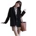 2026 Spring And Autumn New Black Women's Blazer With A High-End, Street-Style, Slimming, Korean-Designed Look_ecoleips.com