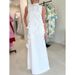 French Light Luxury Long Skirt With Three-Dimensional Flower High Waist Design, Slim Fit Dress For Women's Spring And_ecoleips.com