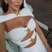 Women's Clothing One Piece Swimsuit Skirt Cape Three Piece Suit Sexy Hollow Swimsuit_ecoleips.com