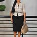 Women's Clothing Elegant Wrap Hemline Dress With Belt | Fall Women's Office Dress | Stretch Polyester Bodycon Midi Dress_ecoleips.com
