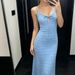 Elegant Summer Ice Silk Hollow out Front mid Length French Knit Dress for Women_ecoleips.com