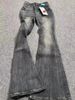 Retro Vintage Black-Gray Flared Jeans For Women – High-Waisted Wide Leg Boho Denim Pants (S-XL, Long & Petite Lengths)_ecoleips.com