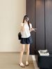 Suitable For All Seasons A295212Cotton Women's Tencel Linen Pants Loose Casual High Waist A-line Bermuda Wide-leg Suit Shorts For Women_ecoleips.com