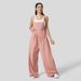 Voya Women's New Knitted Design Jumpsuit With Pleats At The Waist For Slimming, Casual And Comfortable Overalls_ecoleips.com