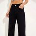 Women's High-Waisted Straight Leg Jeans Loose Fitting Floor-Length Slimming Black Wide Leg Retro Style New Arrival_ecoleips.com