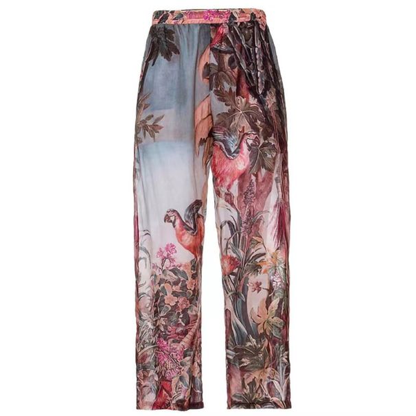 Retro One Piece Swimsuit Export Sexy Print Mesh Long Pants Suitable For Spring/Summer/Autumn_ecoleips.com