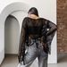 Sexy Open-Knit Mesh Top For Women – Y2k Crochet Long Sleeve Overshirt, Black Lace Sheer Cover-Up For Clubbing & Streetwear (S-Xl)_ecoleips.com