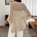 Cross-border European And American New Women's Hollow-out Knitwear, Thin Summer Style_ecoleips.com
