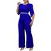 Women's Clothing New Fashion Temperament Elegant Solid Color Tops Wide Leg Pants Two Piece Suit_ecoleips.com