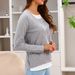Women's Faux Two-Piece Knit Sweater, Slimming Casual Long Sleeve Pullover, Soft Acrylic-Polyester Blend (Light Gray, S/M/L/Xl)_ecoleips.com