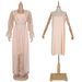 Voya Plus Size Women's Embroidered Sleeve Elegant Long European And American Dubai New Lace Dress Two-Piece Set_ecoleips.com