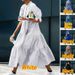 Women's Clothing Summer Vest Dress Retro Puff Sleeve Relaxed-fit Casual Dress_ecoleips.com
