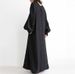 Elegant Two-Way Round Neck Chiffon Maxi Dress With Lantern Sleeves - Soft Flowy & Versatile For Casual & Office Wear (Black, Beige, One Size)_ecoleips.com