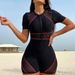 Women's Clothing Sports Competitive Swimsuit One Piece Long Sleeved Sunscreen Surfing Suit Diving Suit Swimsuit_ecoleips.com