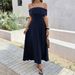 Women's Off-Shoulder French Style Dress Elegant Casual Thin Material Spring/Summer Clothing_ecoleips.com