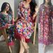 AB366 Women's Floral Print Maxi Dress Long-Sleeve Boho Style Tribal-Inspired Available in Pink Purple Green Sizes S to XXL_ecoleips.com
