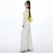 Wholesale White Non-tight-fitting Flared Jeans For Women, Spring High-waisted Slimming Loose Wide-leg Stretchy Extended_ecoleips.com