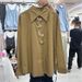 Women's European Style Long Sleeve Shirt Heavy Metal Button Design Loose Fit Versatile Fashionable Top for Spring Autumn_ecoleips.com