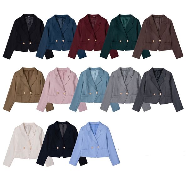 girl JK Uniform Blazer Women Black Badge Autumn Winter Versatile College Style Professional Suit_ecoleips.com