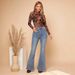 2026 Spring New Women's Paisley Print Stand Collar Mesh Long Sleeve T-Shirt Top From Cross-Border_ecoleips.com