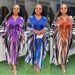 Women's Clothing Plus Size Clothes Gradient Striped Plus Size Dress For Women - Adjustable Waist, African Tribal Print, Lightweight_ecoleips.com