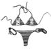 Sexy Dark Lace-Up Punk Print Bikini Set European American Style Women's Clothing Two-Piece Beach Hot Girl Swimsuit_ecoleips.com