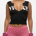 Summer Sexy Fashion Letter Print Sleeveless Y2K Short Vest Women's Clothing Hollow out European American Style Hot Girl Top_ecoleips.com