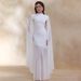 Summer Black Cape Sleeve Evening Dress Slim Fit Long Dress For Annual Meetings And Parties Style_ecoleips.com