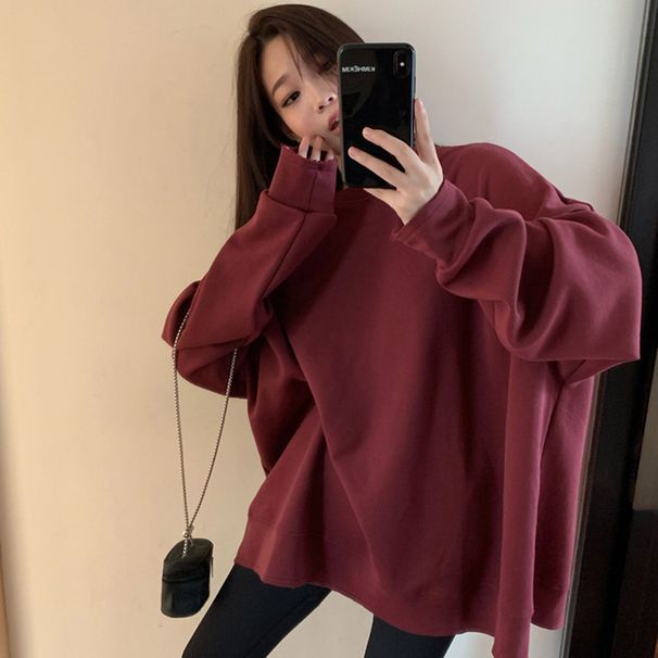 Women's Pullover Sweatshirt, New Autumn Korean Style, High-end, Loose, Versatile, Chic Top, Trendy KFZQ8285_ecoleips.com