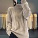 Chunky Cable-Knit Wool Sweater – Oversized High-Neck Pullover For Women & Men (Beige/Camel/Gold Camel/Pink/k_ecoleips.com
