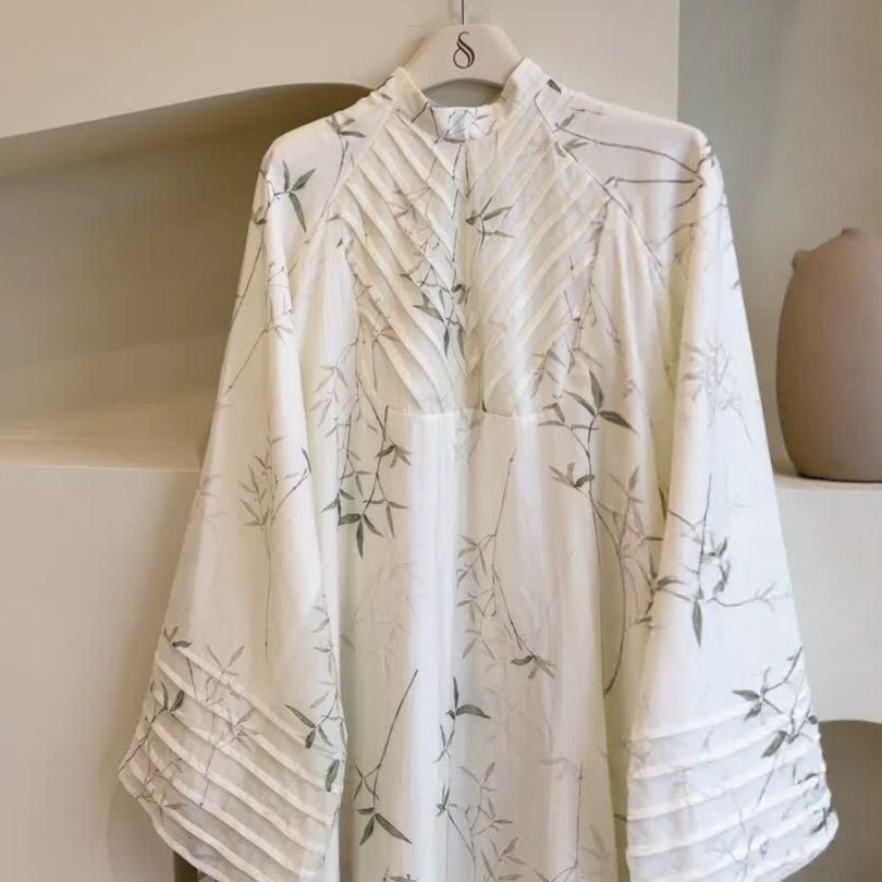 Women's Floral Tea Dress Long Skirt Spring Autumn New Style European American Design Chinese Style Cross Border Trade_ecoleips.com