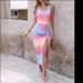 Women's Clothing Waist Sexy Slit Mid Length Vest Dress_ecoleips.com