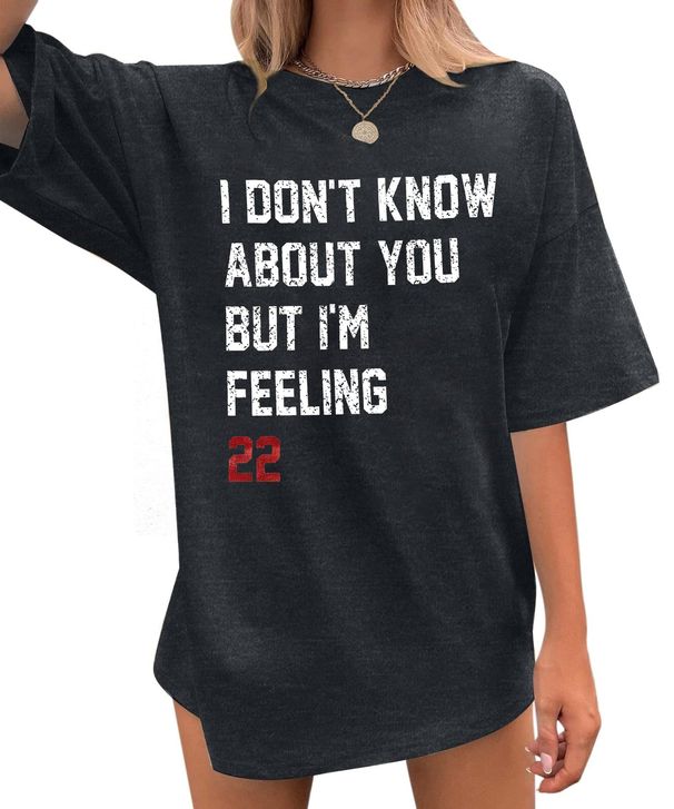 European And American New Summer Fashion I DON'T KNOW Letter Print Loose Fit Women's Short Sleeve T-Shirt_ecoleips.com