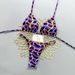 Colorful Wavy Pattern Two Piece Swimsuit 2026 New Style Women's Bikini Set for Beach Vacation European And American Foreign Trade_ecoleips.com