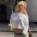Oversized Off-Shoulder Sweatshirt With Asymmetric Neckline, Long Sleeve Cropped Top For Women, Casual Chic Loungewear_ecoleips.com