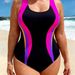 Women's Clothing Plus Size Style One Piece Swimsuit For Women Printed Conceals Flaws Racing Style Slightly Chubby Suitable Swimwear_ecoleips.com