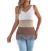 2026 Spring Summer European American Casual V-Neck Color Block Tassel Sleeveless Knitted Top Vacation Blouse_ecoleips.com