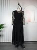 Women's Clothing Plus Size Elegant African Lace Evening Dress – Embroidered Mesh Gown For Women, Green/Black/White/Pink_ecoleips.com