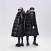 Black Gold Long & Short Down Jacket For Men & Women, Fashionable Hooded Winter Coat, Ultra-Warm Loose Fit Parka With 600 Fill Power, Waterproof_ecoleips.com
